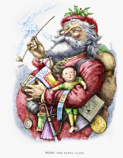 Le joyeux vieux Père Noël, gravé par l